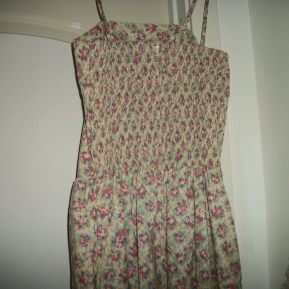 SWEETIEPIE COQUETTE FARM PRAIRIE VINTAGE TINY PLEATS BODICE FLORALS  SUNDR SM - Picture 5 of 6